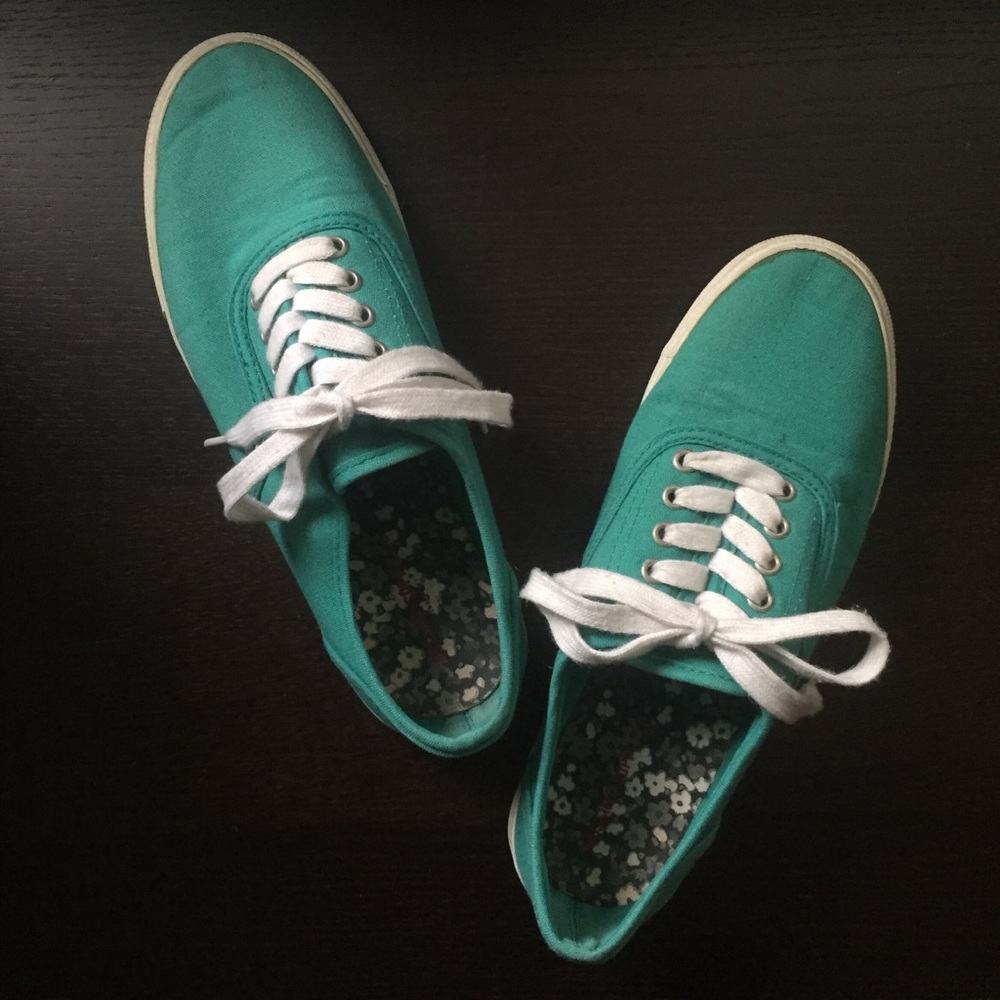 Teal Canvas Sneakers